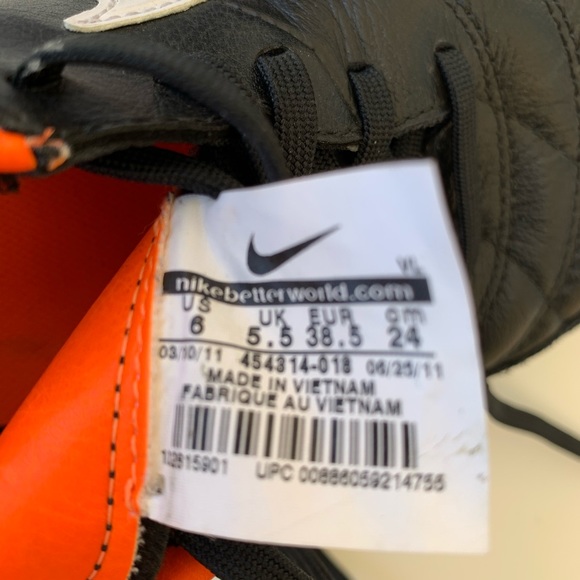 NIKE Tiempo Mystic (454314-018) Cleats men’s size 6 Right, 6.5 Left - Picture 9 of 9